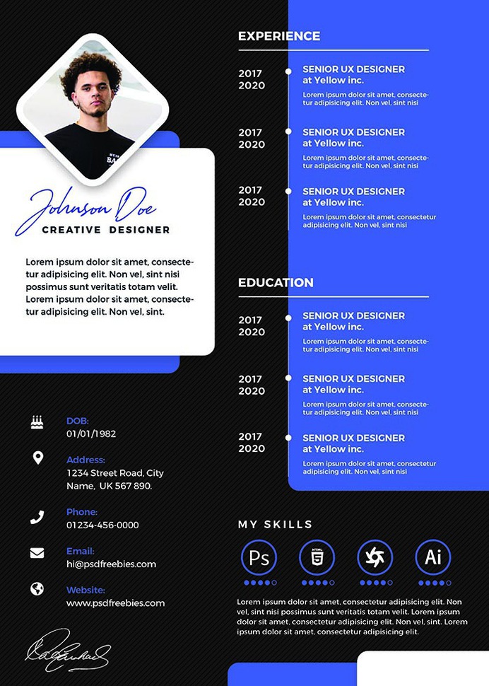Free Designer Resume Template Set with 3 Color Options