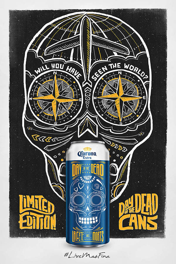 Corona Day of the dead packaging design #beer #packaging #mexico #of #design #corona #the #day #dead #can