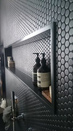 Decor Noir: Corian bathroom shelves, custom made Corian basins & Corian bathroom…