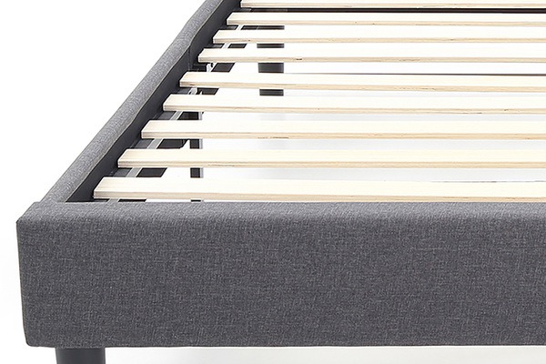 nectar grey bed frame with wooden slats