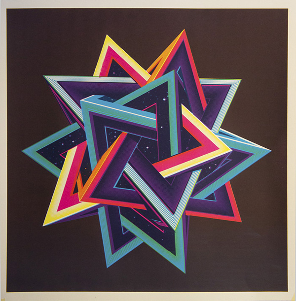 Tetrahedron Screenprint on Behance #triangle #star