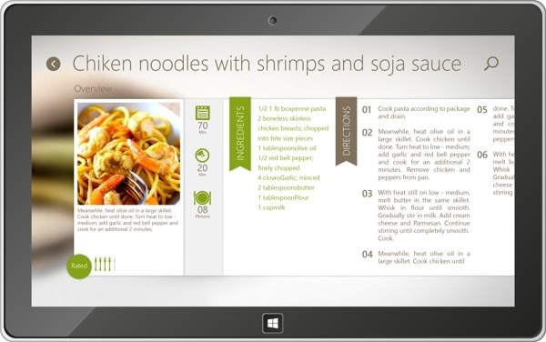 Cookbook by Slow Sense Windows 8 Application on Behance #windows8
