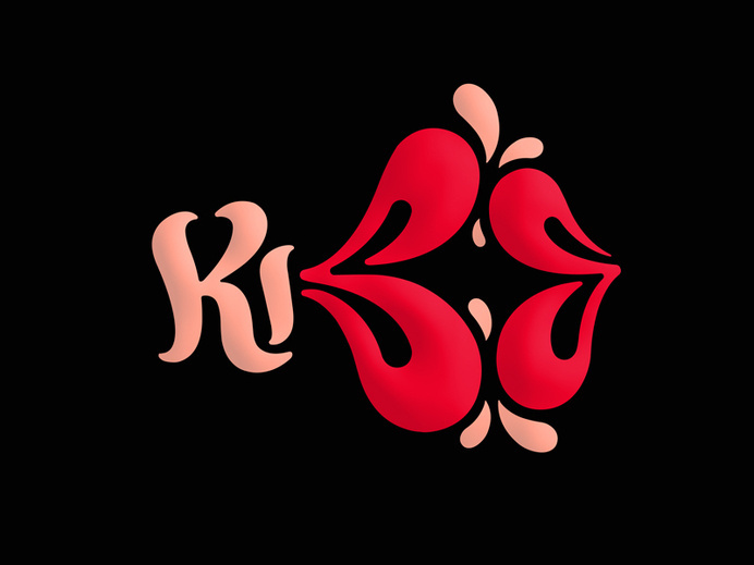 kiss.jpg #typography #type #logotype #experimental #logo #calligraphy