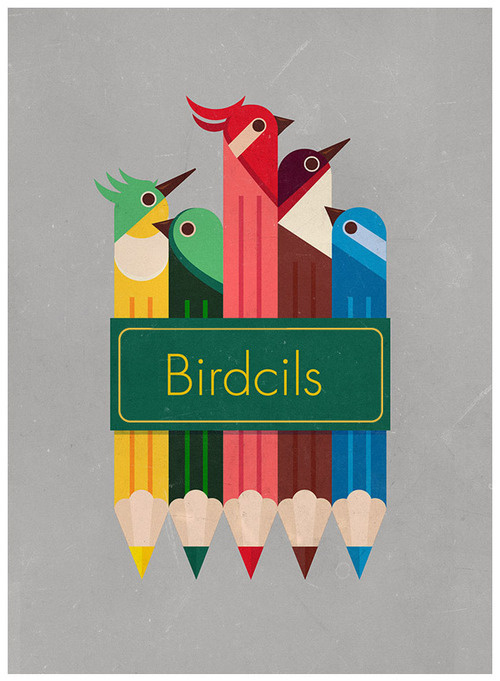 http://www.gtez.tumblr.com/ #birds #pencil #vector #animal