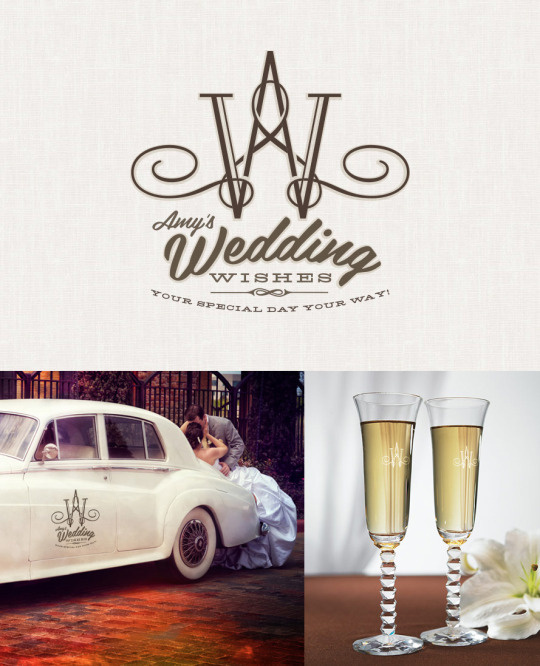 personal, logo, W, A, wedding, swirl, hand written,
