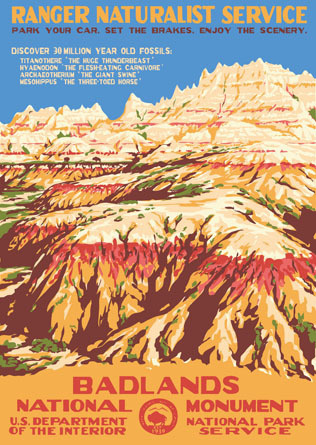 Badlands National Park #badlands #adventure #travel #south #park #wpa #poster #dakota #parks #national