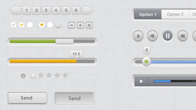 Gray ui kit with scroll bars Free Psd. See more inspiration related to Bar, Radio, Ui, Buttons, Gray, Scroll, Psd, Progress bar, Progress, Ui kit, Checkbox, Player, Rating, Horizontal, Kit, Scroll bar, Bars, Pagination and Radio buttons on Freepik.