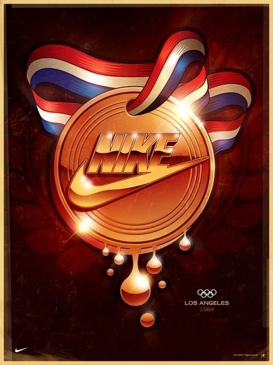 Nike: Los Angeles 1984 poster - Signalnoise.com #nike #illustration #retro