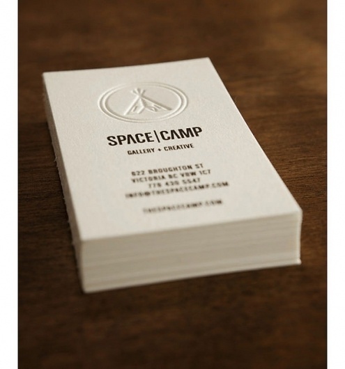 Eight Hour Day » Blog #business #card #letterpress #camp #space