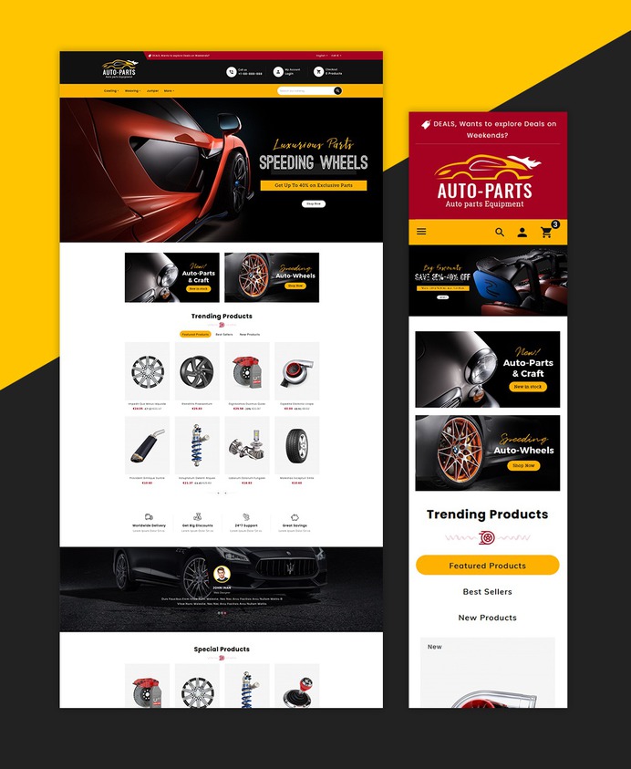 #Auto #Parts & #Equipment - #Prestashop #Responsive #Theme #eCommerce #Website #Design #Template