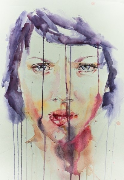 Portrait 1 #woman #eye #portrait #painting #face #watercolor