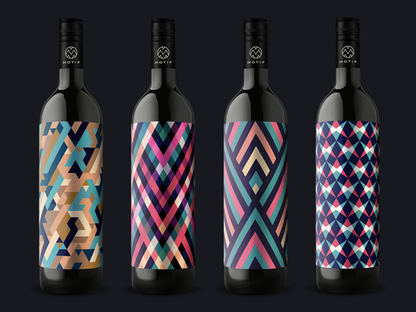 MotifWine #packaging #patterns #label #wine