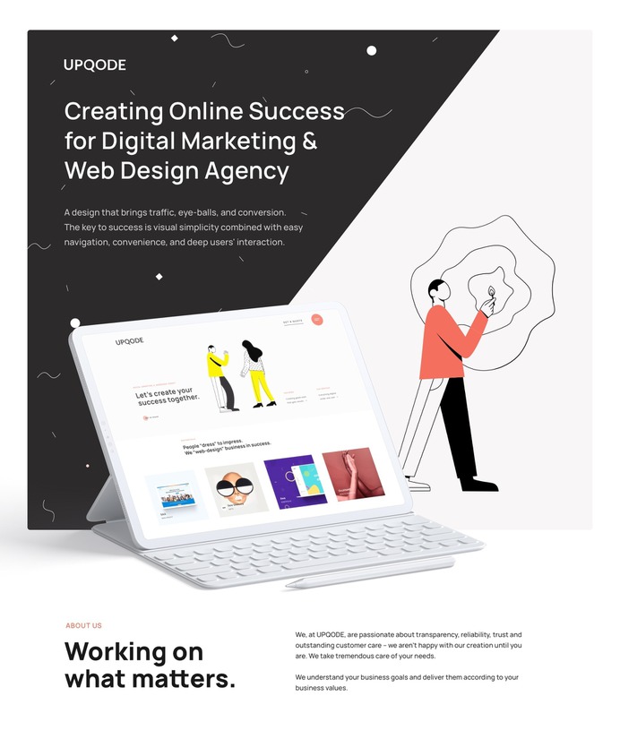 We are excited to introduce you to our brand new website! UPQODE is a full-fledged WordPress website design and development company with over 5 years of experience in building websites that bring traffic, eye-balls and conversion. Our high standards allow us to guarantee that each website we build, each product we design stands out with the quality. If you like our portfolio & consider us right for your project, we are available for custom web projects work. We hope that you enjoy the fresh look of our updated website!