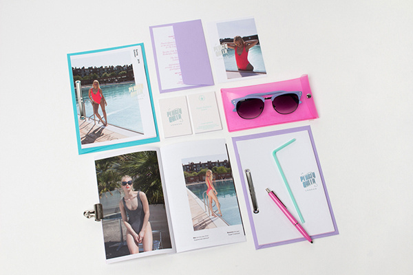 Pearly Queen London on Behance #invite #holographic #branding #invitation #business #card #look #book #swimwear #identity #stationery #passport #foil #neon