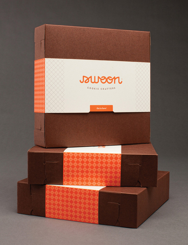 lovely package swoon1 #white #packaging #orange #brown #logo