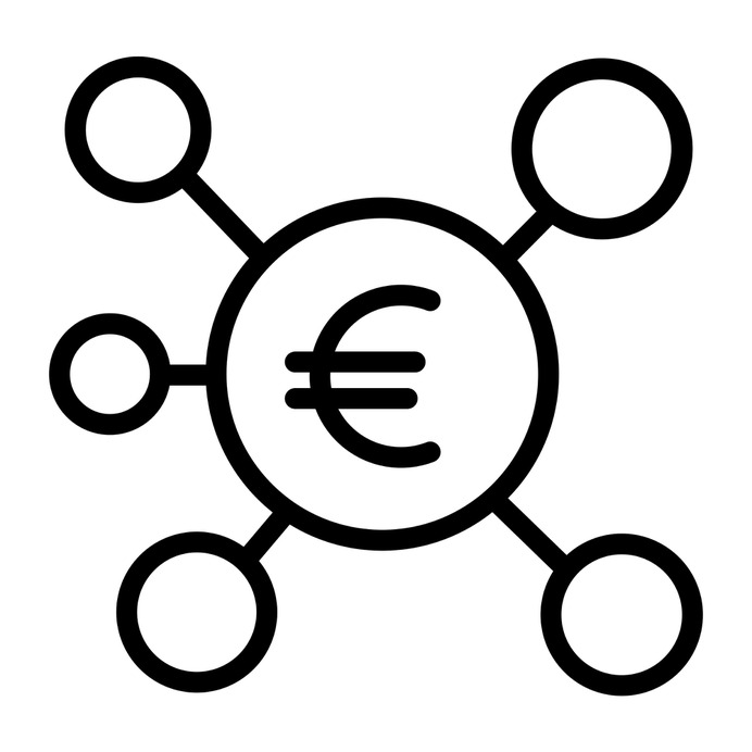 See more icon inspiration related to euro, scheme, business and finance, dollar symbol, network, circles, networking, business and connection on Flaticon.