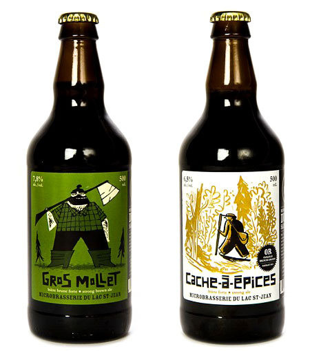 Microbrasserie du Lac St-Jean beer bottles #packaging #beer #label #bottle