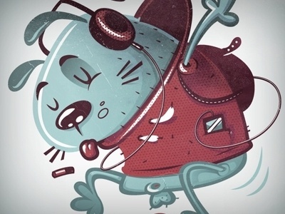 Dribbble - Rock n roll balls by Daniel Bkopf #skateboard #illusration #dog