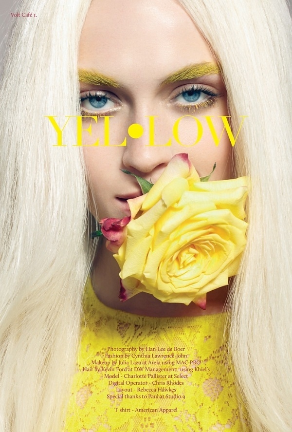 YELLOW | Volt Café | by Volt Magazine #graphic design #fashion #editorial #beauty #styling #volt magazine #volt caf