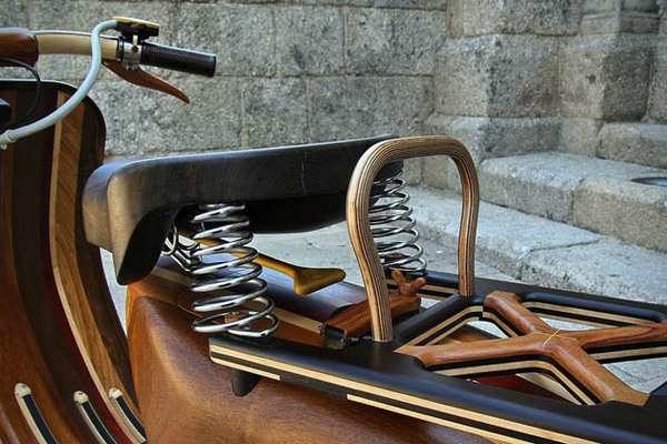CJWHO ™ (Wooden Vespa Scooter by Carlos Alberto | via ...) #crafts #design #scooter #wood #vespa
