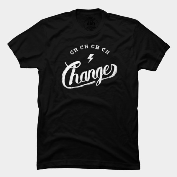 Ch Ch Ch Changes T Shirt By Koning Design By Humans #t-shirt #tee #changes #david #bowie #typography #lightningbolt
