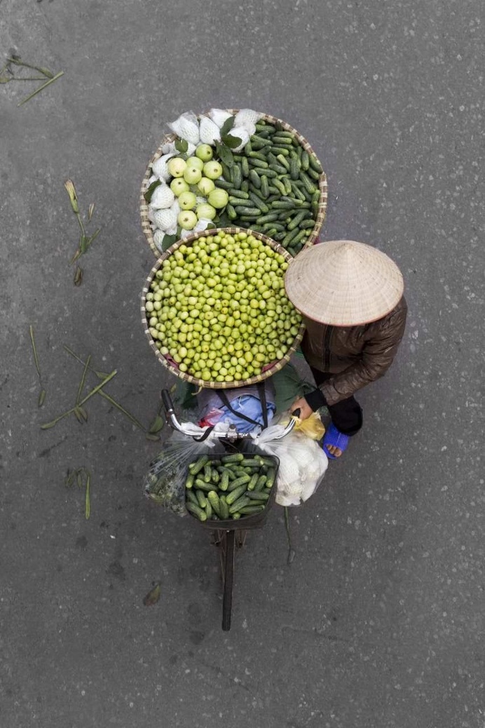The Street Vendors in Hanoi from Above by Loes Heerink