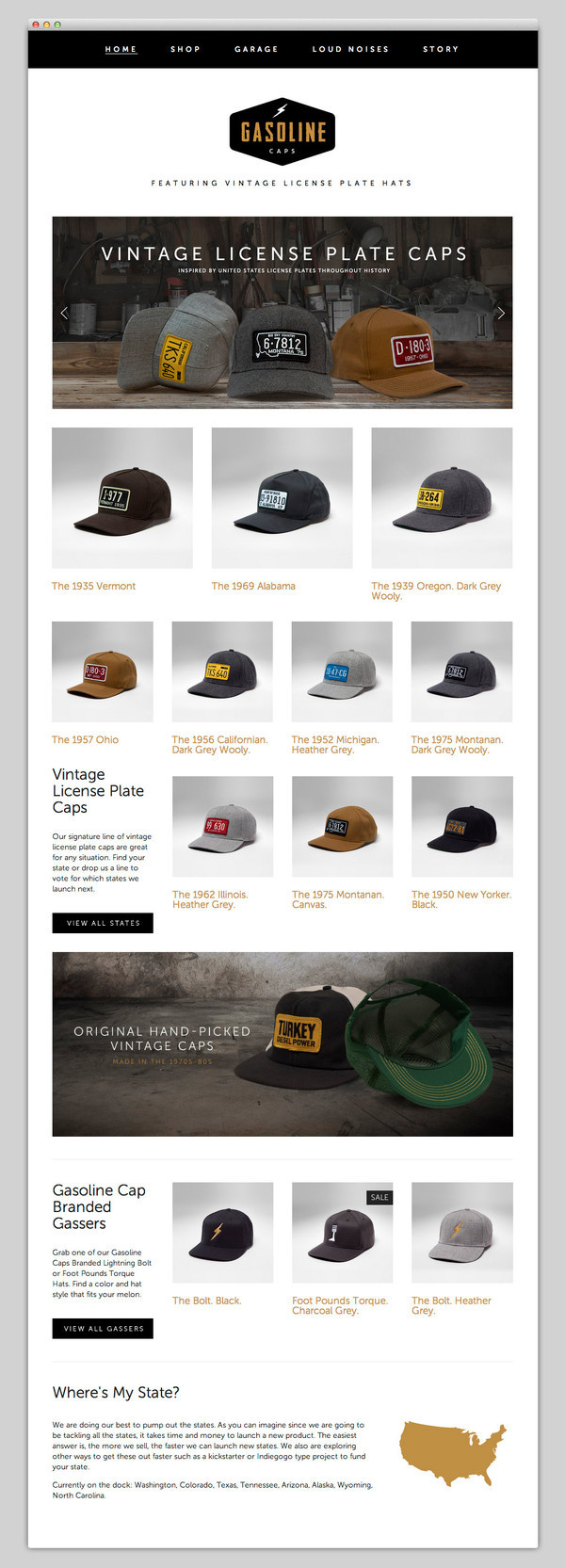 Gasoline Caps #website #layout #design #web