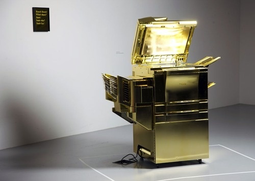 golden_copier01.png (500×354) #gold #photocopy #sculpture #art