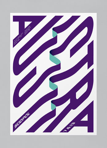 Design Work Life » cataloging inspiration daily #print #purple #type #teal #typography