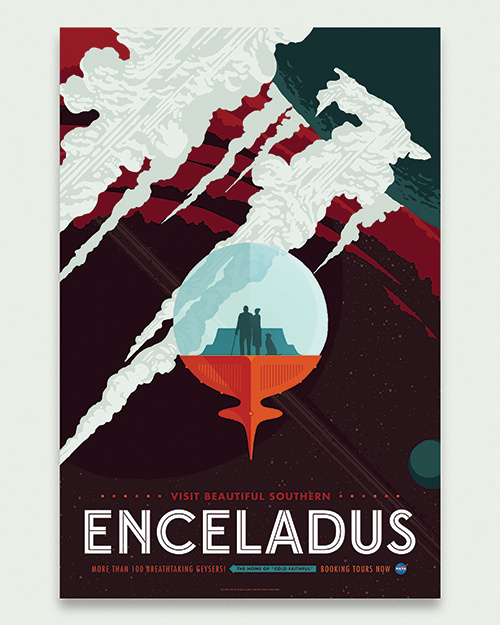 Enceladus / Invisible Creature for NASA #invisiblecreature #posters #nasa
