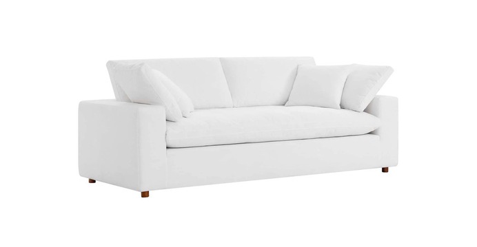 Cloud Sofa. A masterpiece that elevates relaxation to an art form. Its plush cushions cradle you in comfort. Dive into serenity at Manhattan Home Design. Sometimes, the best way to reflect is with your feet up on luxury #manhattan #home #design #ideas #tips #modern #cloud #sofa #designer #inspiration 