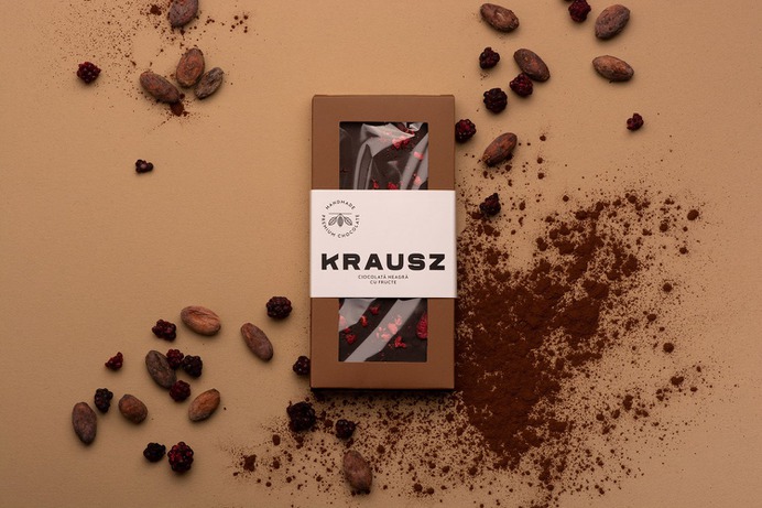 Krausz Chocolate Branding - Mindsparkle Mag Peltan-Brosz designed the branding for Krausz – a third generation small batch craft chocolate confectionery based in Transylvania, Romania. #logo #packaging #identity #branding #design #color #photography #graphic #design #gallery #blog #project #mindsparkle #mag #beautiful #portfolio #designer