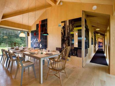 balancing barn MVRDV interior by Studio Makkink & Bey #interior #barn #suffolk #architecture #wood #colorfull