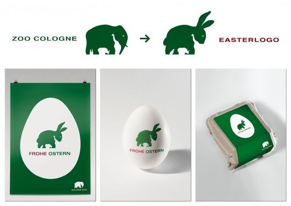 Zoo Cologne changes its logo for Easter #logo #easter #zoo #animals
