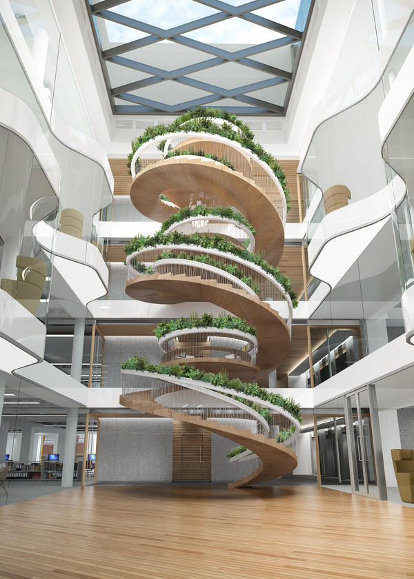 CJWHO ™ (The Living Staircase by Paul Cocksedge | via ...) #design #interiors #wood #architecture #stairs #green