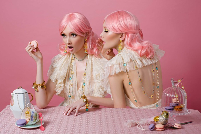 Valentine Rouge VR Campaign - Mindsparkle Mag The White Room designed the identity for the Valentine Rouge VR Campaign. Neo-Baroque inspired art direction for this jewelry campaign shoot. #logo #packaging #identity #branding #design #color #photography #graphic #design #gallery #blog #project #mindsparkle #mag #beautiful #portfolio #designer