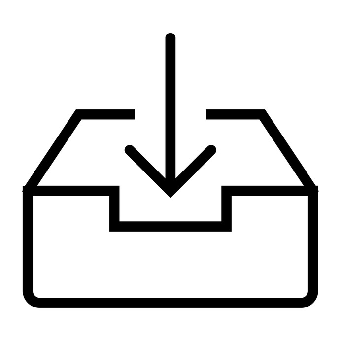 See more icon inspiration related to inbox, tray, mail, symbol, received, email, file, tool, interface and symbols on Flaticon.
