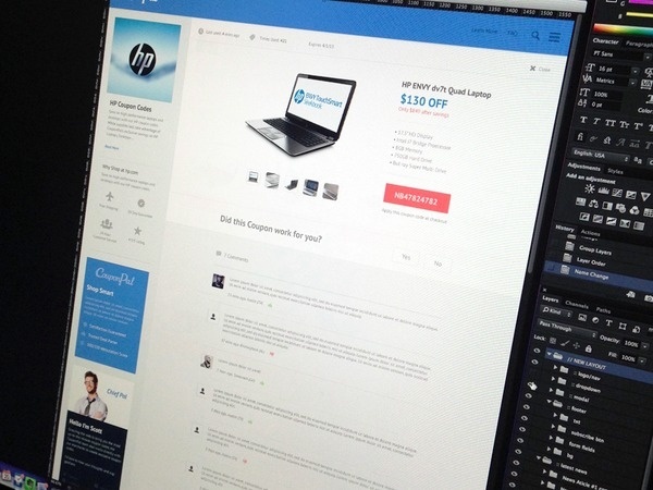 Tilted #blue #layout #web #hp
