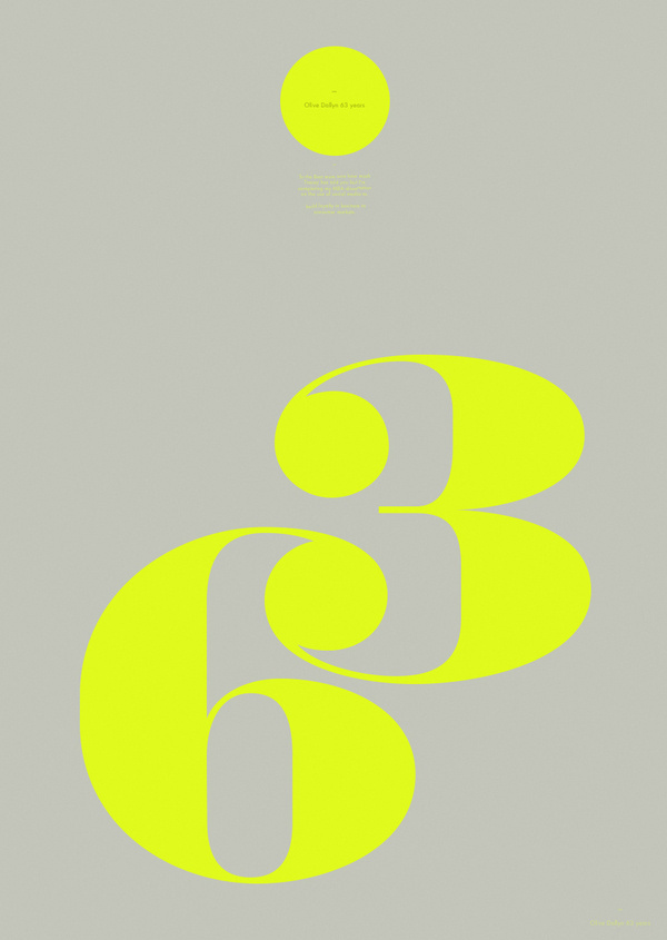 — #bright #typography #large #birthday #poster #type #green
