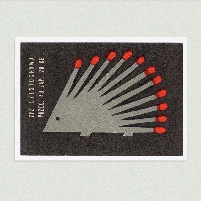 Hedgehog Matches. (Poland 1960) #tbt