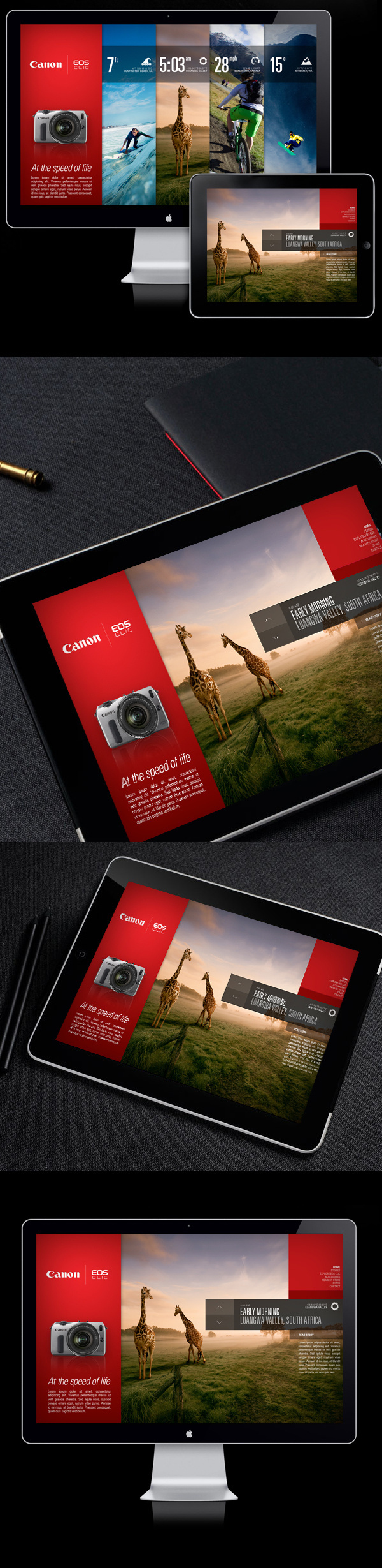 Canon EOS M / Campaign Microsite on Behance #web #interface