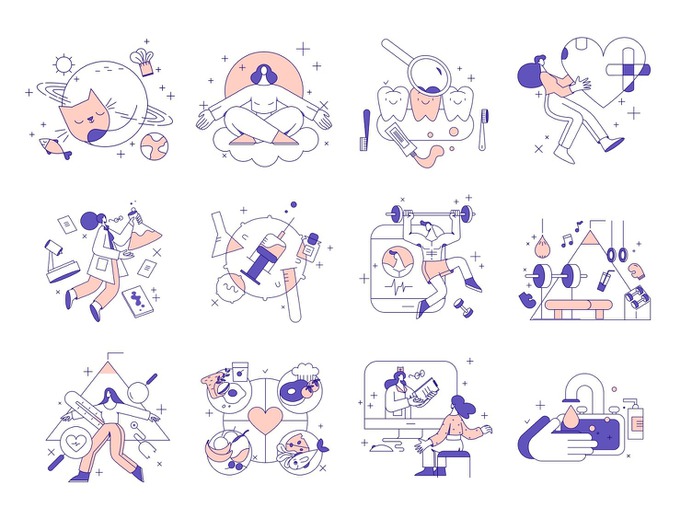 Bangalore Health Illustrations from Streamline 
#illustration #health #streamline #graphic #illustrationset