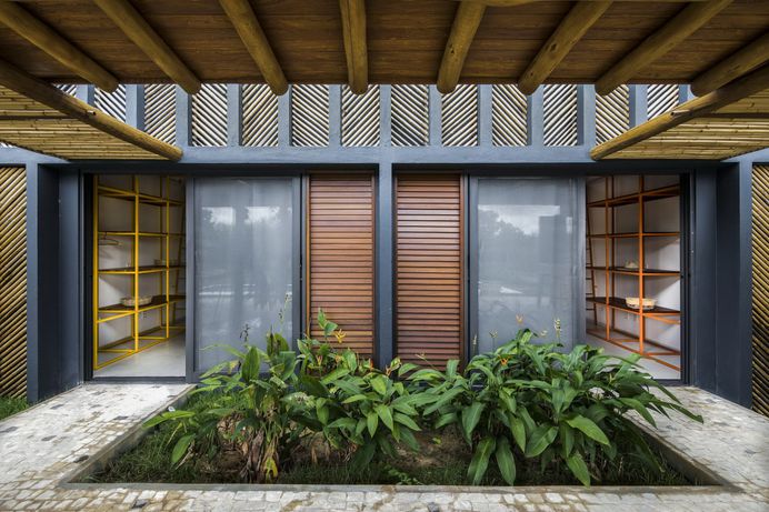 Bamboo House in Rural Brazil by Vilela Florez