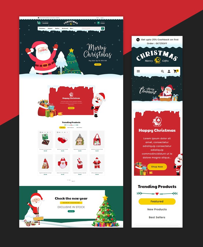 #Merry #Christmas & #Gifts - #Prestashop #Responsive #Theme | #TemplateTrip #eCommerce #Website #Design #Template