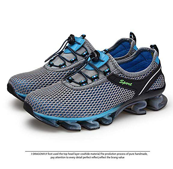 Others Men's Running Sports Shoes Free Transform Flyknit Mesh Sneakers Mens Sport Shoes Breathable Walking Shoes (47EU=13US-Men, Grey)
