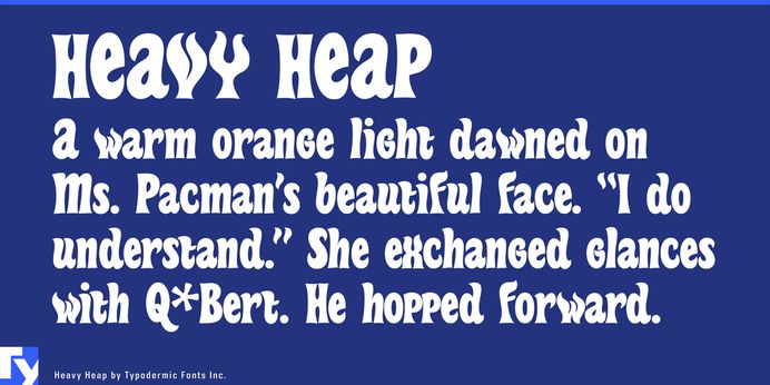 Heavy Heap Font · 1001 Fonts
