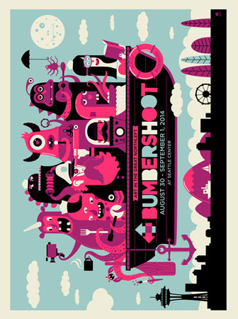 BUMBERSHOOT SCREEN PRINT | Limited Edition Gig Posters Archives - Methane Studios #screenprint