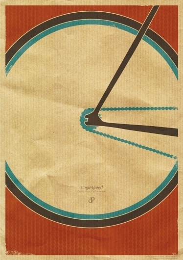 Singlespeed - Fixie Retro Race Bike Poster Design by Dirk Petzold Graphic Design and Illustration Art - buy art prints - Kunstdrucke kaufen #fixie #bicycle #dirk #petzold #design #graphic #speed #illustration #poster #single