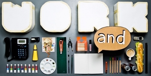 Work and… | studioastic | visuelle kommunikation #desktop #handcraft #typography #leisure #time #glue #work