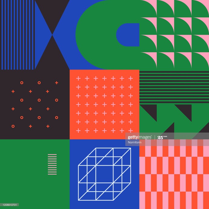 Brutalism Design Abstract Vector Pattern : stock illustration